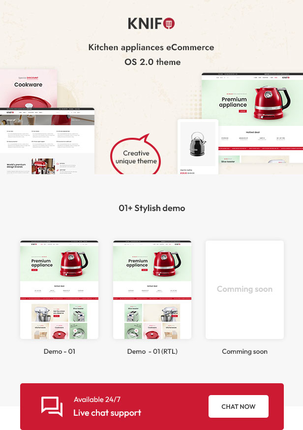 Knifo - Shopify 2.0 Kitchen Appliances Store Theme - 1